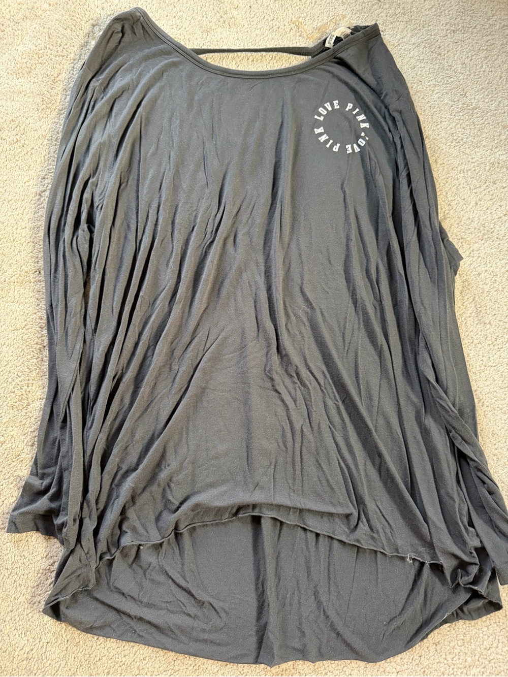 PINK Victoria's Secret Super Soft Long Sleeve with Cut-Out Back
